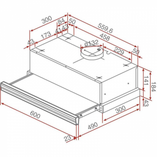 Máy Hút Mùi Âm tủ Teka CNL 6400 BLACK 40436802 - 3