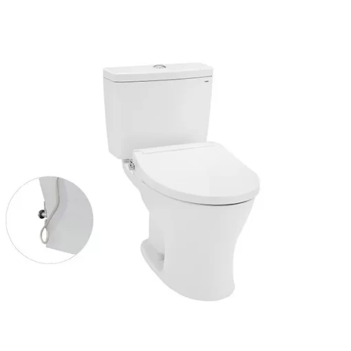 Bồn Cầu TOTO CS735DE2#XW 2 Khối Nắp Rửa Cơ TCW07S - 1