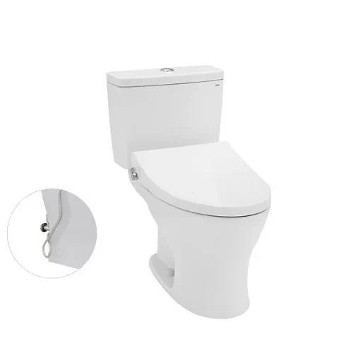 Bồn Cầu TOTO CS735DE4#XW 2 Khối Nắp Rửa Cơ TCW1211A - 1