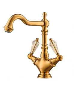 Vòi Lavabo COTTO CT2223C17ST#GR Nóng Lạnh Thân Cao Màu Vàng