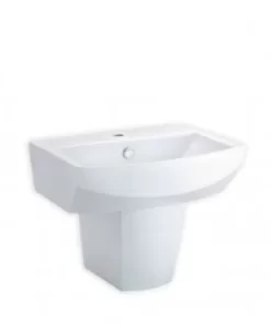 Chậu Rửa Lavabo COTTO C01517/C4250 Treo Tường Kèm Chân Ngắn - 5