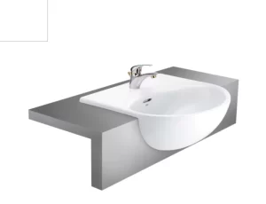 Chậu Rửa Lavabo COTTO C021 Helen Bán Âm Bàn