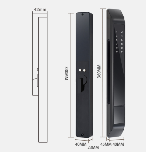 KHÓA ĐIỆN TỬ CỬA NHÔM HUBERT HB CN79 BLACK - 3