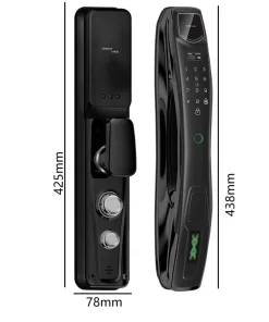 KHÓA CỬA VÂN TAY HUBERT HB CG86 BLACK - 10 KHÓA CỬA VÂN TAY HUBERT HB CG86 BLACK - 9