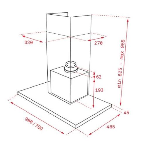 Máy Hút Mùi Áp Tường Teka DLH 786 T 40487181 - 3