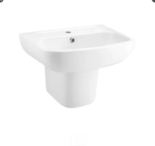 Chậu Rửa Lavabo COTTO C0141/C4241 Treo Tường Kèm Chân Ngắn - 3