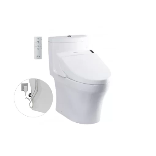 Bồn Cầu Điện Tử TOTO MS889DRW6#XW Kèm Nắp Rửa Điện Tử WASHLET Dòng C5 – TCF6531Z (220V) - 1