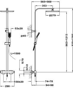 Vòi Sen Tắm Teka Formentera 622380200 - 5