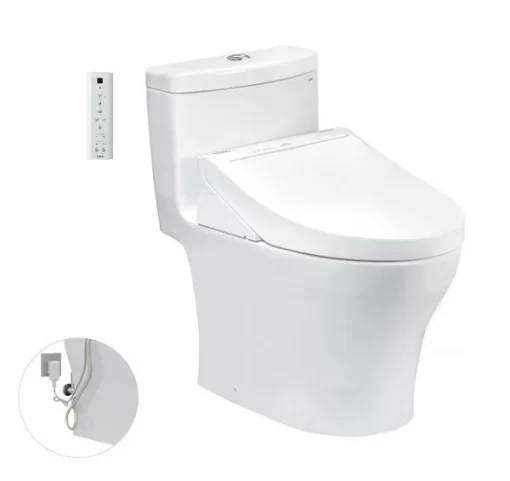Bồn Cầu Điện Tử TOTO MS889DRW14#XW Kèm Nắp Rửa Điện Tử WASHLET Dòng C5 – TCF24410AAA (220V) - 1