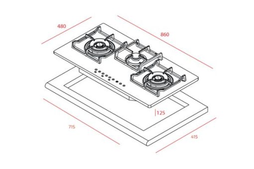 Bếp Gas Teka GK LUX 86 1 3G AI AL 2TR - 3