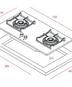 Bếp Gas Teka GT LUX 75 2G AI AL 2TR 40240120 - 17