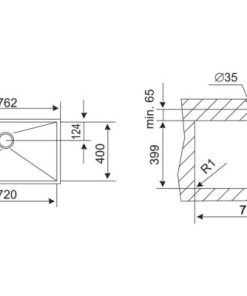 Chậu Rửa Inox Teka BE LINEA R0 72 40 40125220 - 5
