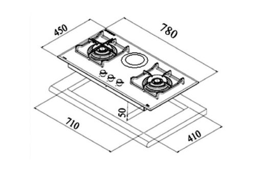Bếp Gas Teka CGW LUX 78 2G 1P 40215002 - 3