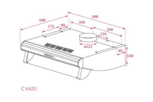 Máy Hút Mùi Âm tủ Teka C 6420 BK NEGRA 40465532 - 3