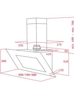 Máy Hút Mùi Áp Tường Teka DVT 985 White 40483572 - 6 Máy Hút Mùi Áp Tường Teka DVT 985 White 40483572 - 5