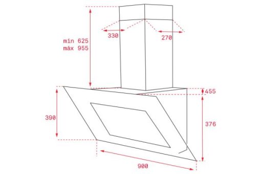 Máy Hút Mùi Áp Tường Teka QUADRO DLV 998 BK 40437210 - 3