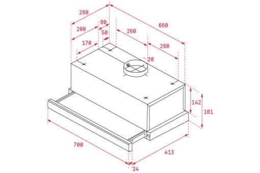Máy Hút Mùi Âm tủ Teka TL 7420 40474110 - 3