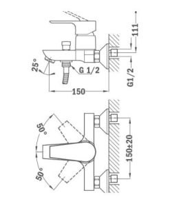 Thân vòi trộn nóng lạnh Teka Calvia 321210200 - 5