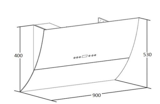 MÁY HÚT MÙI PHẲNG KAFF KF-LUX AT90FH WH - 3