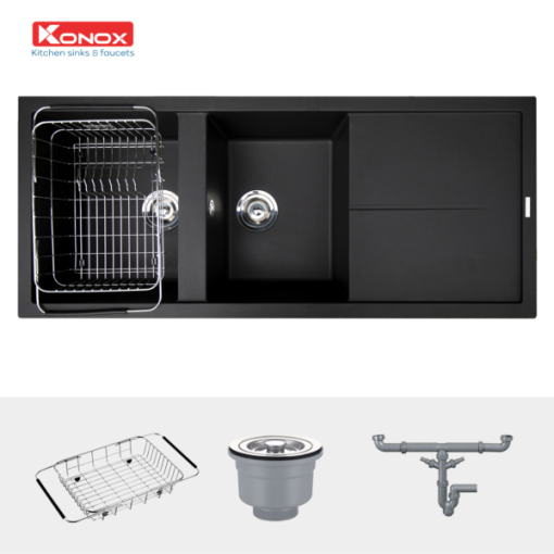 CHẬU RỬA KONOX LIVELLO 1160 BLACK - 11