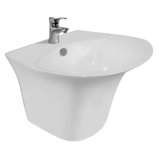Lavabo VIGLACERA V63 Treo Tường Liền Khối Chân Ngắn - 1