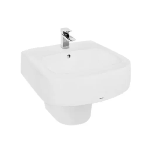 Chậu Rửa Mặt Lavabo TOTO LHT767CR#XW Treo Tường Chân Ngắn - 1