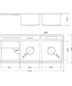 Chậu rửa chén Malloca MS 8816 - 5