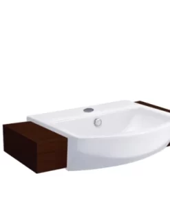 Chậu Rửa Lavabo COTTO C02427 Tetragon Bán Âm Bàn Kháng Khuẩn - 5