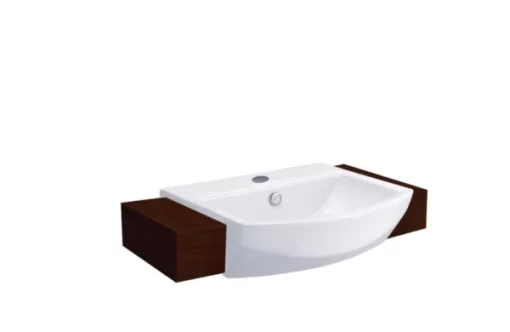 Chậu Rửa Lavabo COTTO C02427 Tetragon Bán Âm Bàn Kháng Khuẩn - 3