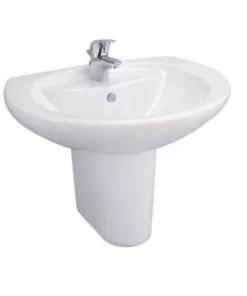 Chậu Rửa Lavabo COTTO C0107/C4201 Treo Tường Kèm Chân Ngắn - 5