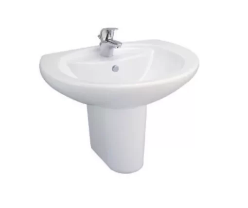 Chậu Rửa Lavabo COTTO C0107/C4201 Treo Tường Kèm Chân Ngắn - 3