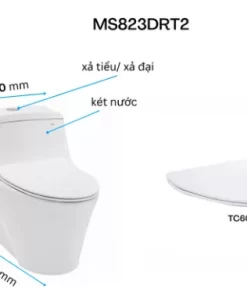 Bồn Cầu TOTO MS823DRT8#XW 1 khối Nắp Đóng Êm TC600VS - 12 Bồn Cầu TOTO MS823DRT8#XW 1 khối Nắp Đóng Êm TC600VS - 11