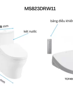 Bồn Cầu Điện Tử TOTO CS838DW11#XW Kèm Nắp Rửa Điện Tử WASHLET Dòng S7 – TCF4911Z (220V) - 14 Bồn Cầu Điện Tử TOTO CS838DW11#XW Kèm Nắp Rửa Điện Tử WASHLET Dòng S7 – TCF4911Z (220V) - 13