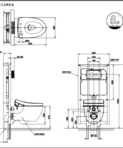 Bồn Cầu TOTO CW812REA#W/TCF24460AAA#NW1/WH172AT/TCA465 Treo Tường - 10 Bồn Cầu TOTO CW812REA#W/TCF24460AAA#NW1/WH172AT/TCA465 Treo Tường - 9