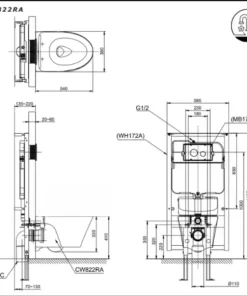 Bồn Cầu TOTO MS823DRT8#XW 1 khối Nắp Đóng Êm TC600VS - 14 Bồn Cầu TOTO MS823DRT8#XW 1 khối Nắp Đóng Êm TC600VS - 13
