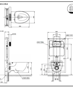 Bồn Cầu TOTO CW812RA#W/TCF24410AAA#NW1 Treo Tường - 9