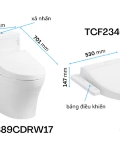 Bồn Cầu Điện Tử TOTO MS889CDRW17#XW Kèm Nắp Rửa Điện Tử WASHLET (Loại Giấu Dây) Dòng C2 – TCF23460AAA (220V) - 13
