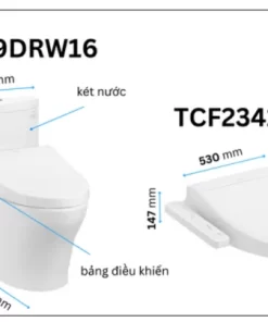 Bồn Cầu Điện Tử TOTO CS769DRW16#XW Kèm Nắp Rửa Điện Tử WASHLET Dòng C2 – TCF23410AAA (220V) - 11