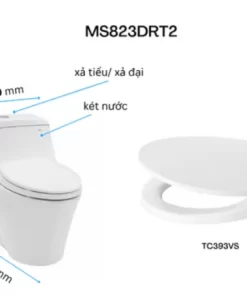 Bồn Cầu TOTO MS823DRT2#XW 1 khối Nắp Đóng Êm TC393VS - 12 Bồn Cầu TOTO MS823DRT2#XW 1 khối Nắp Đóng Êm TC393VS - 11
