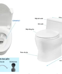 Bồn Cầu TOTO 1 khối MS188VKT2#XW/T53P100VR Nắp Đóng Êm TC393VS - 18 Bồn Cầu TOTO 1 khối MS188VKT2#XW/T53P100VR Nắp Đóng Êm TC393VS - 17