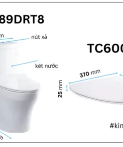 Bồn Cầu TOTO 1 khối MS889DRT8#XW Nắp Đóng Êm TC600VS - 14 Bồn Cầu TOTO 1 khối MS889DRT8#XW Nắp Đóng Êm TC600VS - 13
