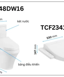 Bồn Cầu Điện Tử TOTO CS948DW16#XW Kèm Nắp Rửa Điện Tử WASHLET Dòng C2 – TCF23410AAA (220V) - 11