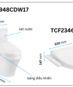 Bồn Cầu Điện Tử TOTO CS948CDW17#XW Kèm Nắp Rửa Điện Tử WASHLET (Loại Giấu Dây) Dòng C2 – TCF23460AAA (220V) - 12 Bồn Cầu Điện Tử TOTO CS948CDW17#XW Kèm Nắp Rửa Điện Tử WASHLET (Loại Giấu Dây) Dòng C2 – TCF23460AAA (220V) - 11