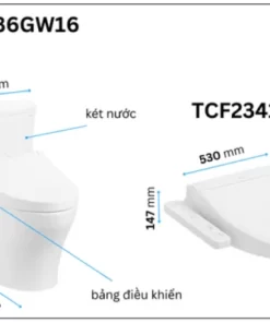 Bồn Cầu Điện Tử TOTO CS986GW16#XW Kèm Nắp Rửa Điện Tử WASHLET Dòng C2 – TCF23410AAA (220V) - 12 Bồn Cầu Điện Tử TOTO CS986GW16#XW Kèm Nắp Rửa Điện Tử WASHLET Dòng C2 – TCF23410AAA (220V) - 11
