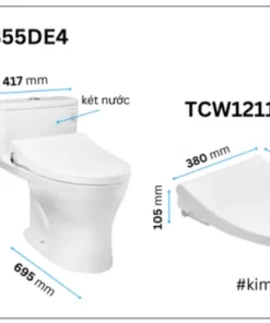 Bồn Cầu TOTO MS855DE4#XW 1 Khối Nắp Rửa Cơ TCW1211A - 14 Bồn Cầu TOTO MS855DE4#XW 1 Khối Nắp Rửa Cơ TCW1211A - 13