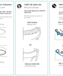 Bồn Cầu TOTO MS885DT8#XW 1 khối Nắp Đóng Êm TC600VS - 17