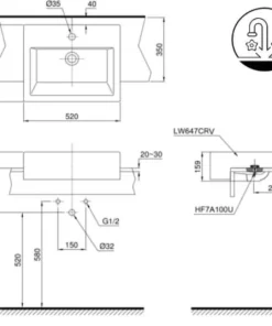 Chậu Rửa Mặt Lavabo TOTO LT647CS#XW Bán Âm Bàn - 10 Chậu Rửa Mặt Lavabo TOTO LT647CS#XW Bán Âm Bàn - 9