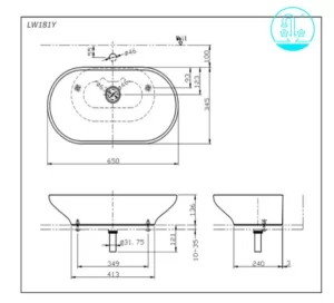 Chậu Rửa Mặt TOTO LW181Y#W Đặt Bàn - 9