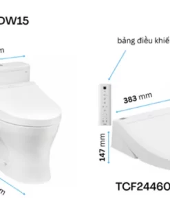 Bồn Cầu Điện Tử TOTO MS855CDW15#XW Kèm Nắp Rửa Điện Tử WASHLET (Loại Giấu Dây) Dòng C5 – TCF24460AAA (220V) - 13