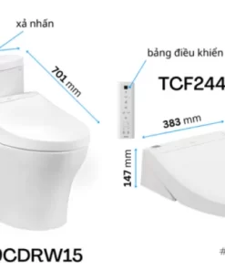 Bồn Cầu Điện Tử TOTO MS889CDRW15#XW Kèm Nắp Rửa Điện Tử WASHLET Dòng C5 – TCF24460AAA (220V) - 9
